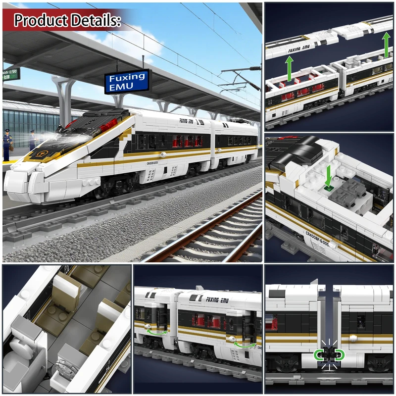 Interior Design Lego - ชุดประกอบรถไฟความเร็วสูง 12015 จำนวน 2117 ชิ้น แบบจำลองรถไฟพร้อมรายละเอียดตกแต่งภายใน