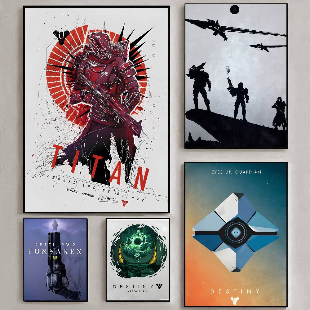 Interior Design Living Room - โปสเตอร์เกมสุดฮิต D-Destiny 2 ภาพพิมพ์บนผ้าแคนวาสคุณภาพสูง ดีไซน์สวยงาม สำหรับตกแต่งผนังห้องนั่งเล่นและบ้าน