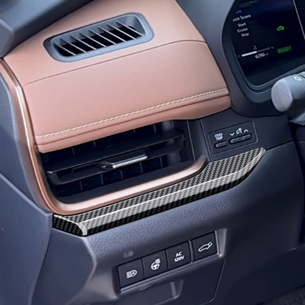 Interior Design Zoning - ชุดตกแต่งภายในคอนโซลกลางลายคาร์บอนไฟเบอร์สำหรับ Toyota Grand และ Highlander 2024