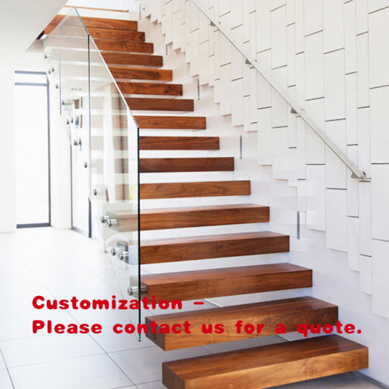 บันไดไม้ลอยแบบตรง ดีไซน์ทันสมั - Interior Designer บทวิจารณ์และราคา