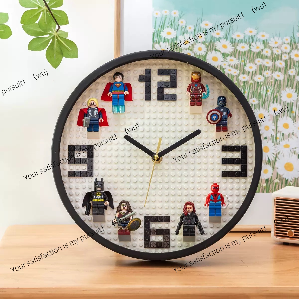 นาฬิกาติดผนังรูปตัวการ์ตูนแบบต - Interior Design Lego บทวิจารณ์และราคา