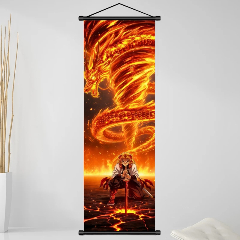ผ้าพิมพ์ลายอนิเมะ Demon Slayer - Interior Design Living Room บทวิจารณ์และราคา