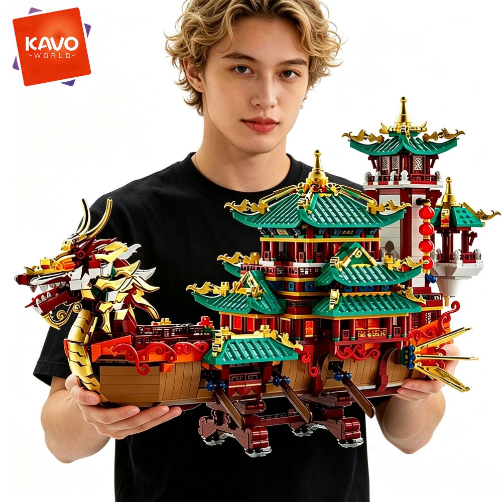 KAVOWORLD ชุดตัวต่อเรือมังกร 2 - Interior Design Lego บทวิจารณ์และราคา
