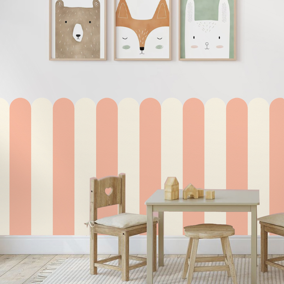 หลากสีแนวตั้งลาย Arc วอลล์เปเป - Interior Design Home Decor บทวิจารณ์และราคา